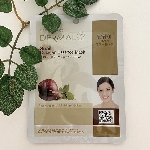 5/$18 New DERMAL Snail Collagen Regeneration Moisturizing Sheet Face Mask - Picture 1 of 3